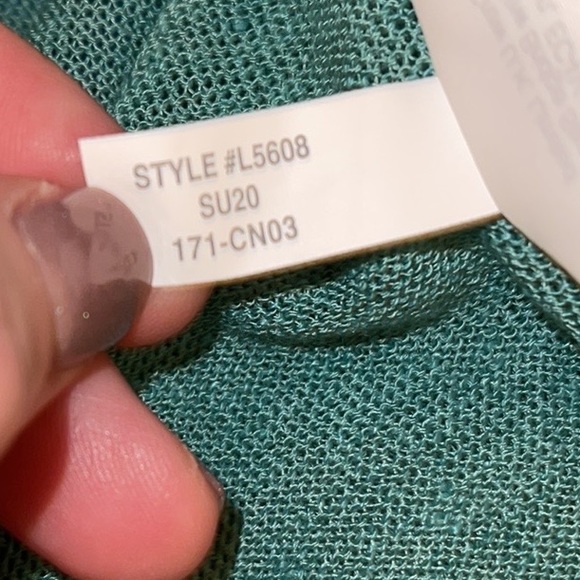 NWT J. Crew V-Neck Sweater with Side Buttons in Linen Blend - Picture 9 of 11